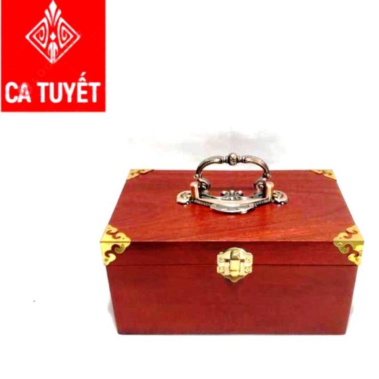 HỘP TRANG SỨC KHÓA ĐỒNG GỖ HƯƠNG CHUẨN 100%