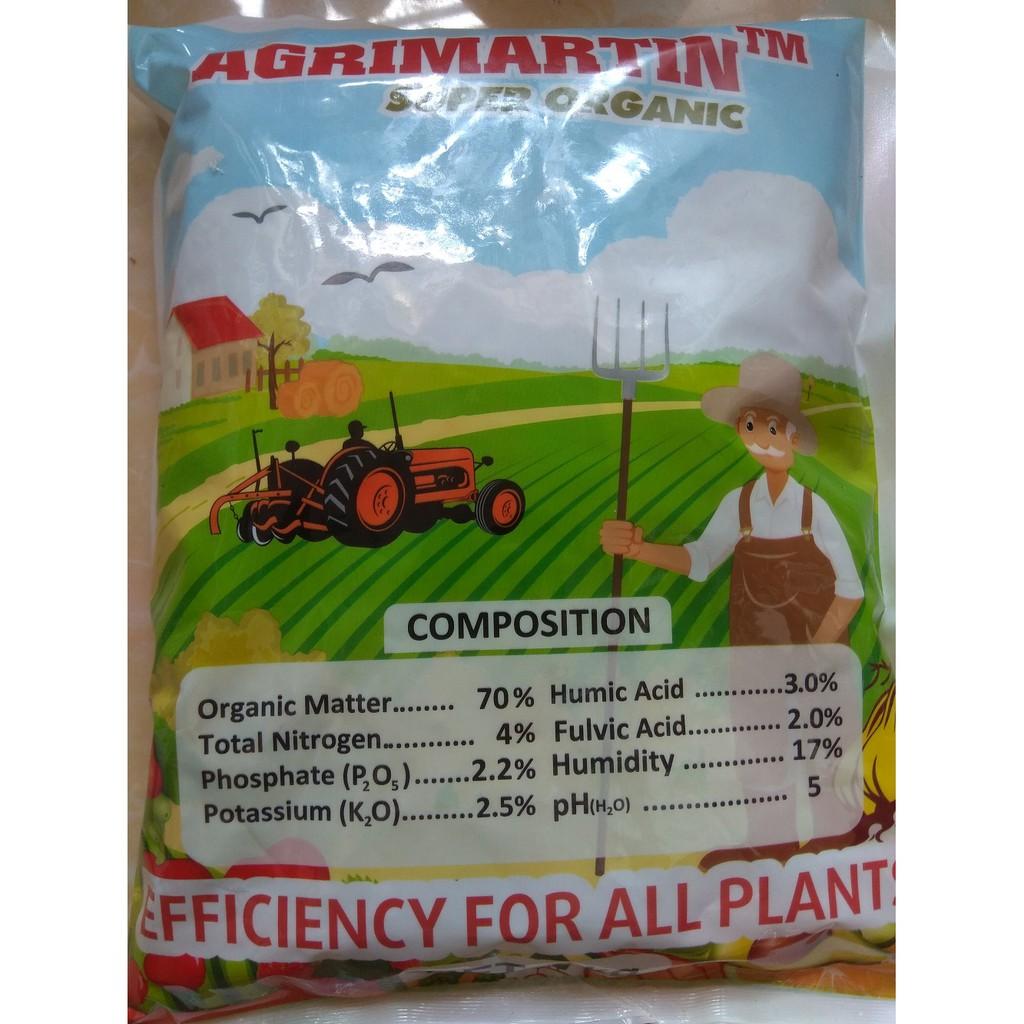 Phân bón hữu cơ AGRIMARTIN SUPER ORGANIC - Gói 1kg