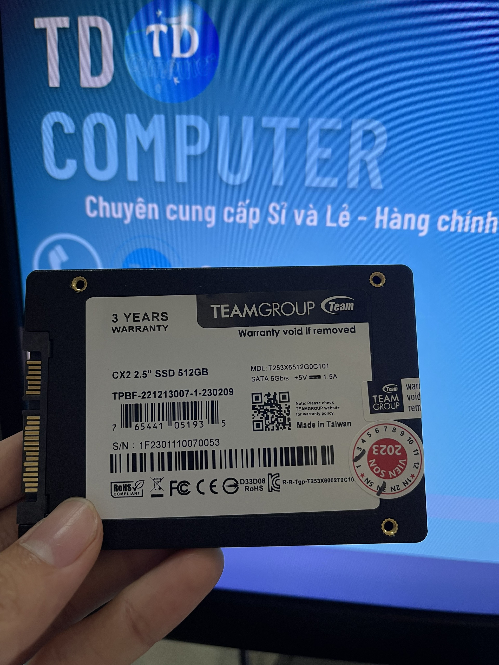 Ổ cứng SSD TeamGroup CX2 512GB 2.5 inch SATA III - Hàng chính hãng Viễn Sơn phân phối