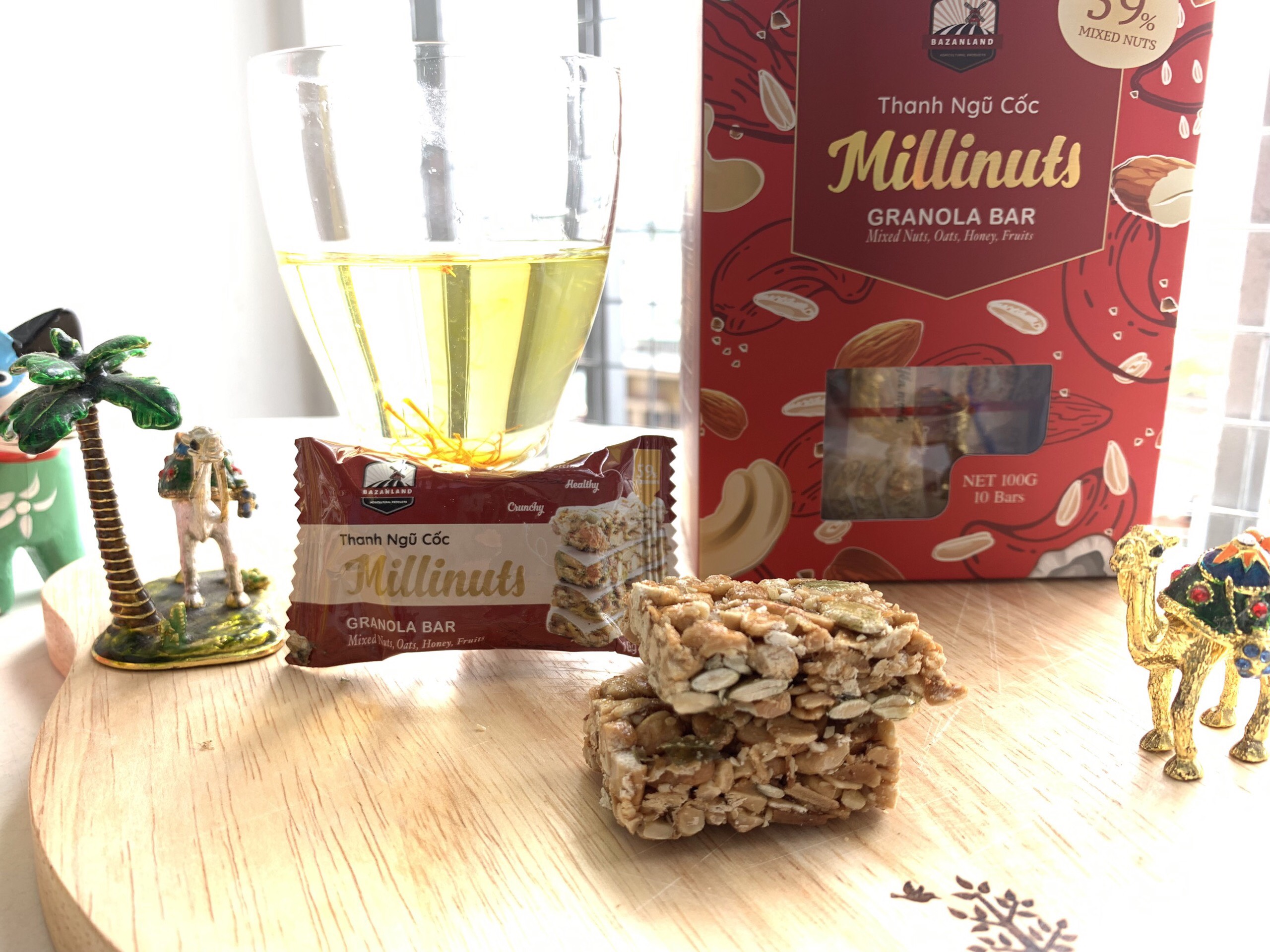 Thanh ngũ cốc dinh dưỡng Granola Bar Millinuts [Eat Clean]