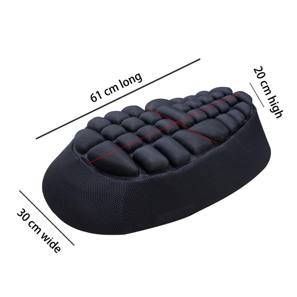 Universal Air Pad Motorcycle Seat Cushion Cover W/Air Pump 610 X 300 X 40mm
