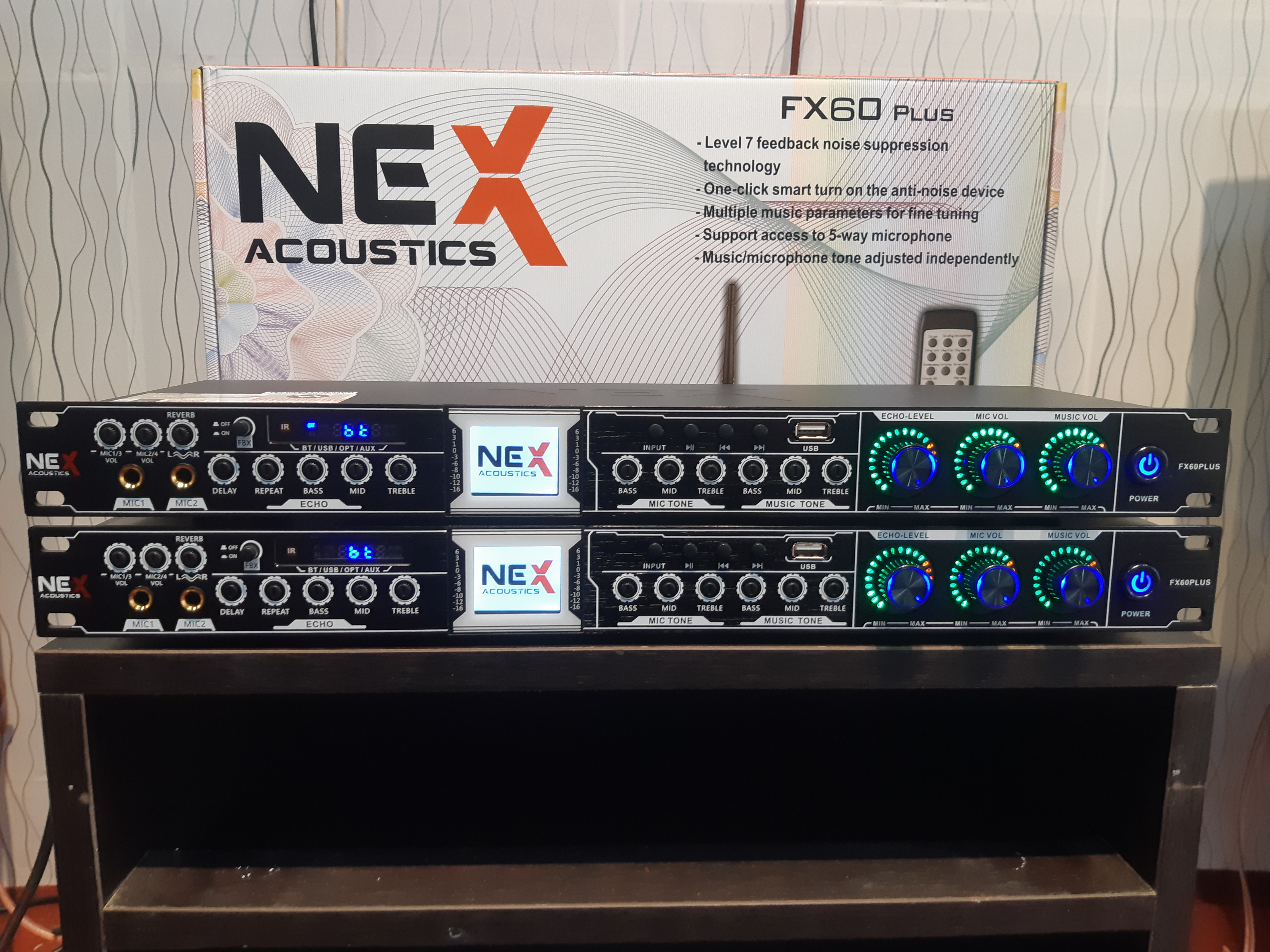 Vang cơ Nex FX60 Plus 2023 - có reverb bluetooth 5.0 cổng quang tặng jac canon hàng chính hãng nhập khẩu 2023