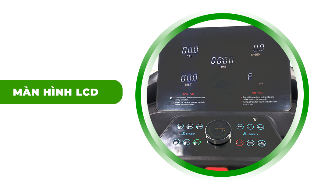 Máy chạy bộ đa năng 3.0HP KASUMI HL022 màn hình LCD 5inch