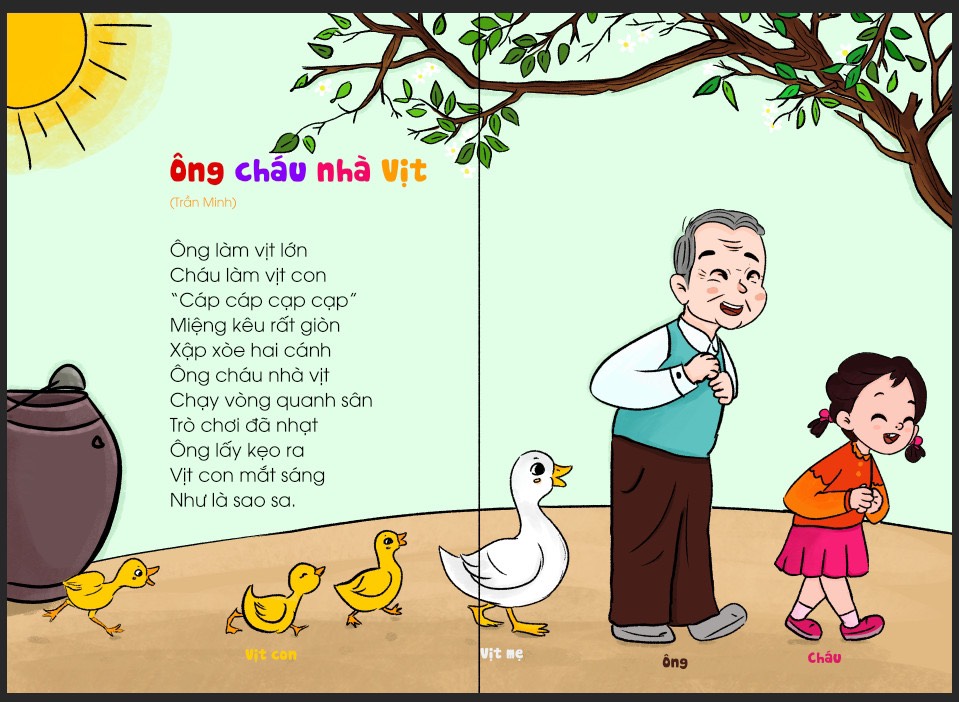 Thơ cho bé học nói - Phát triển IQ, EQ - Giúp bé phát triển ngôn ngữ và giao tiếp
