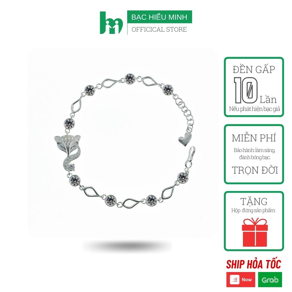 Vòng Tay, Lắc Tay Nữ Bạc 925 Hồ Ly - Cáo Xinh Đính Đá BẠC HIỂU MINH LTU545