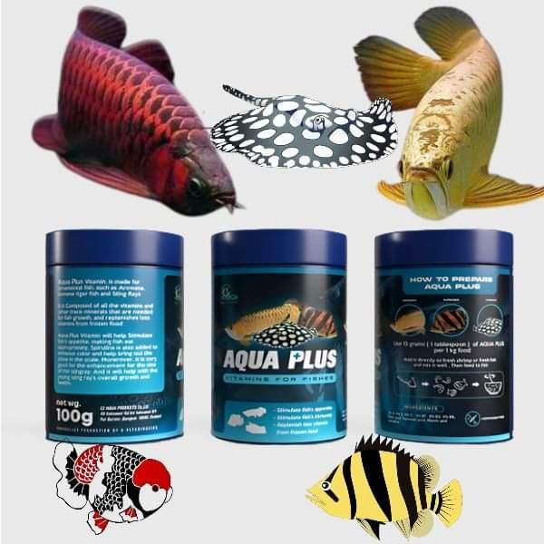 Cz13 Aqua Plus Vitamin tăng sức đề kháng.Nâng cao độ sáng bóng của vảy và màu sắc cho cá. Hàng Thái Lan
