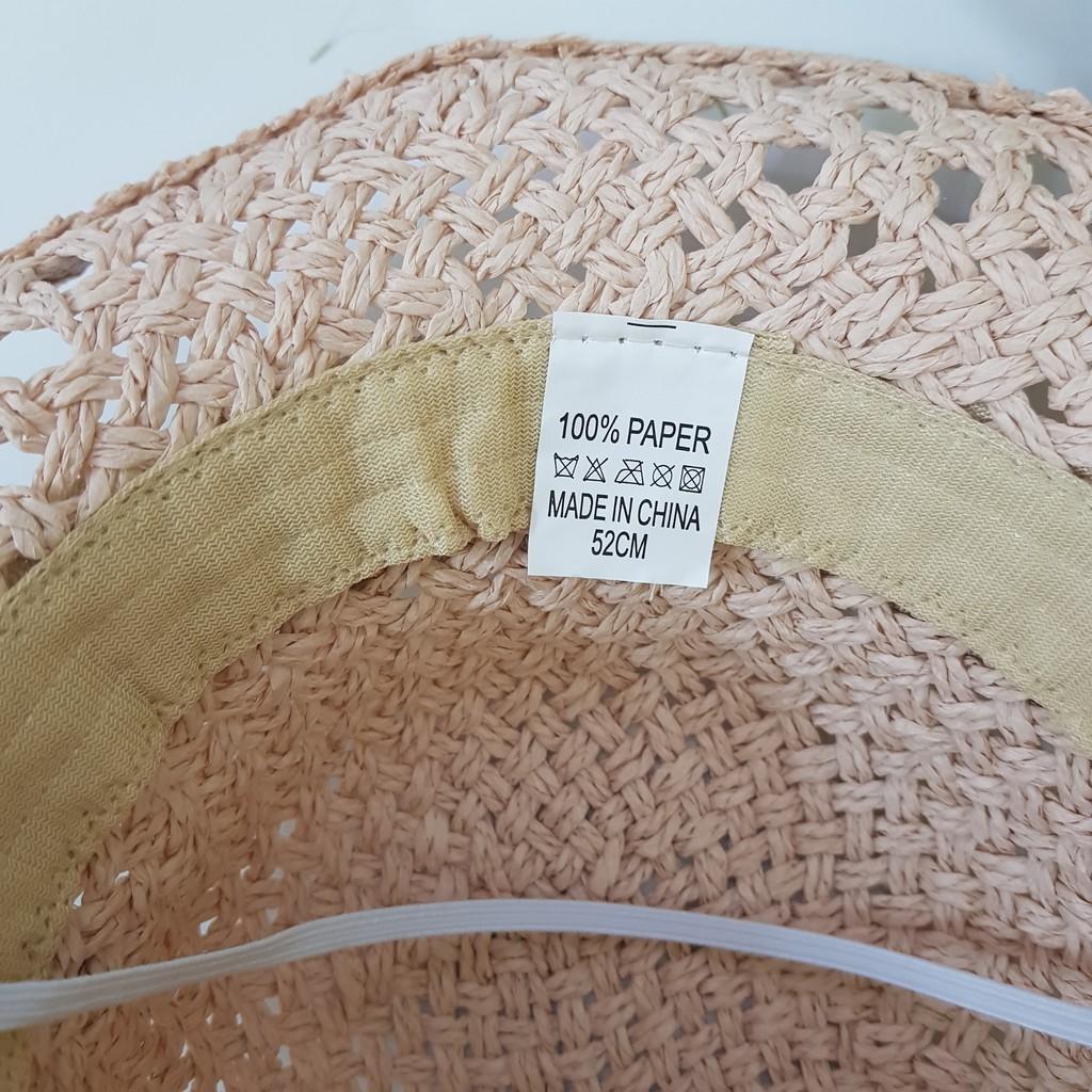 Mũ cói rộng vành cưc xinh cho bé gái
