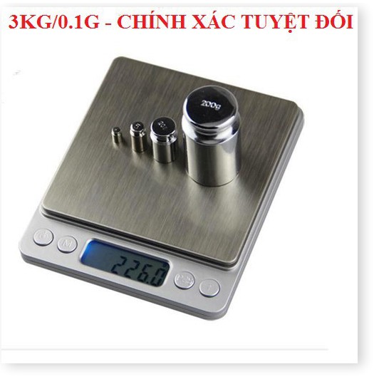 Cân Tiểu Ly Điện Tử Nhà Bếp Định Lượng 3000g - 0.1g Cân Làm Bánh Có Độ Chính Xác Cao - Hàng Chính Hãng MINIIN