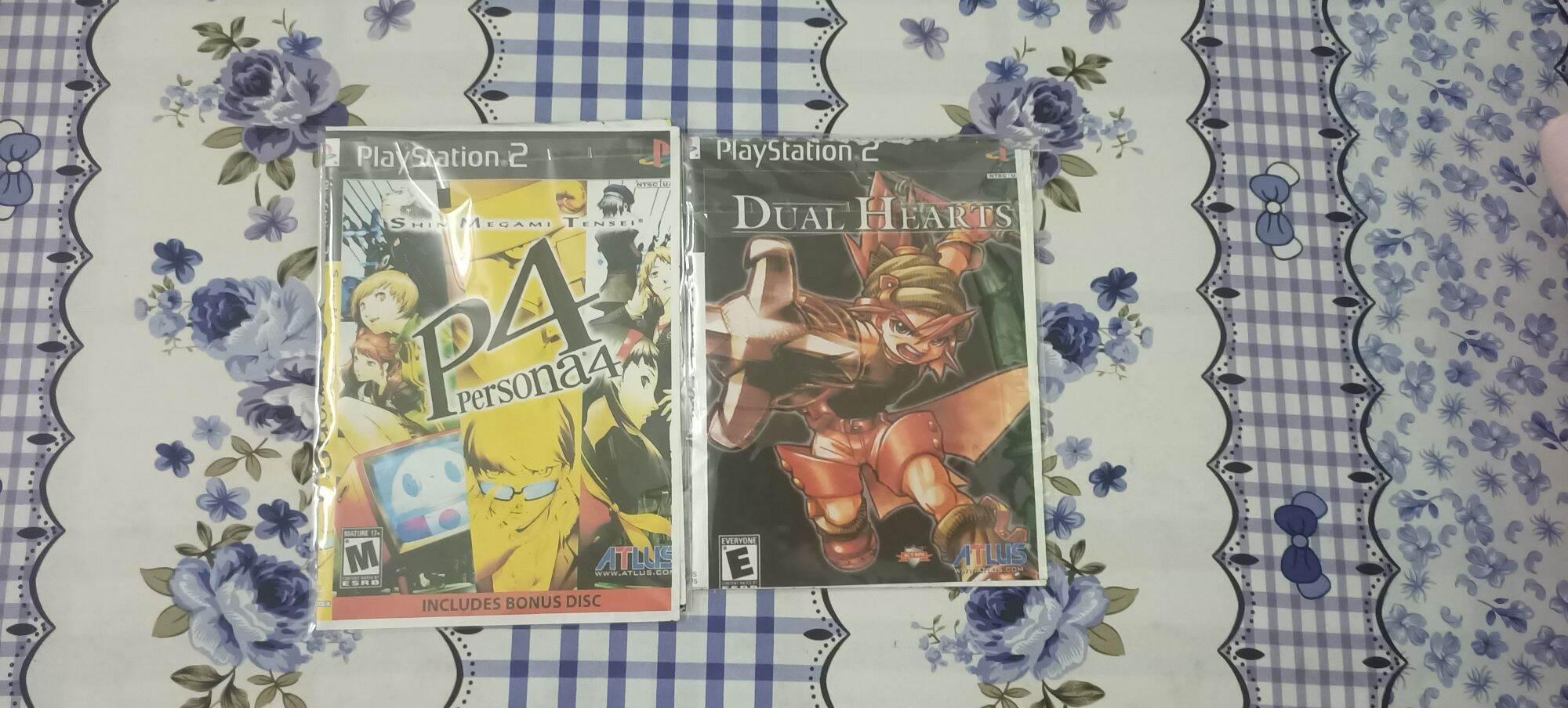 Bộ 2 Game PS2 như hình ( persona 4 , dual hearts ) ( kèm bìa Đĩa )