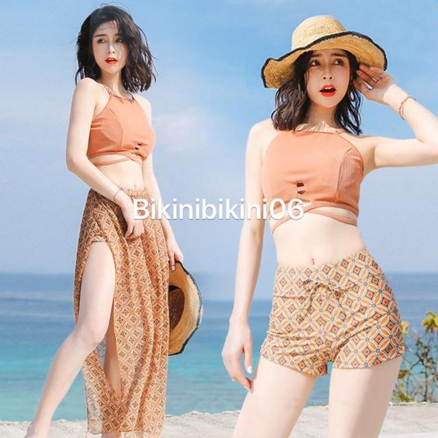 Đồ bơi đi biển, áo tắm bikini kèm khăn