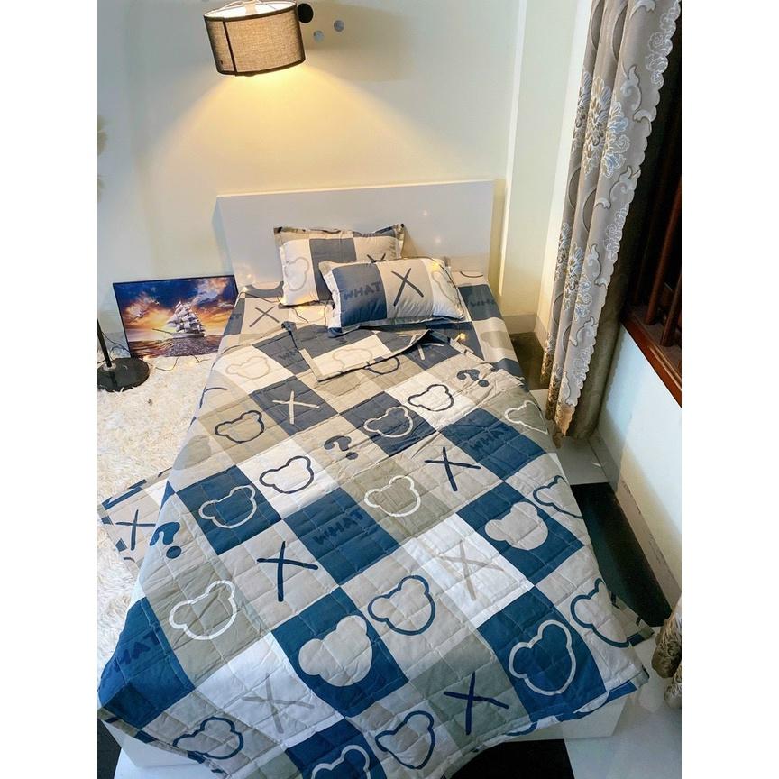Bộ Chăn hè Ga Gối Cotton Poly Combo 5 Món - Nhiều Mẫu Lựa Chọn