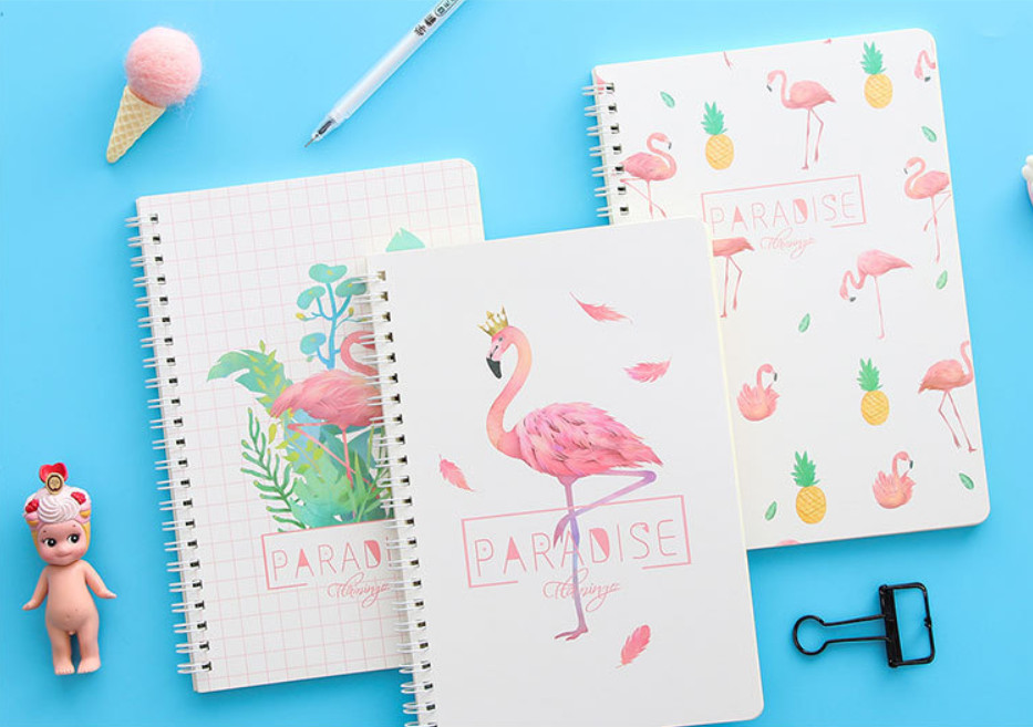 sổ lò xo kẻ ngang Flamingo cỡ B5 - Hàng cao cấp