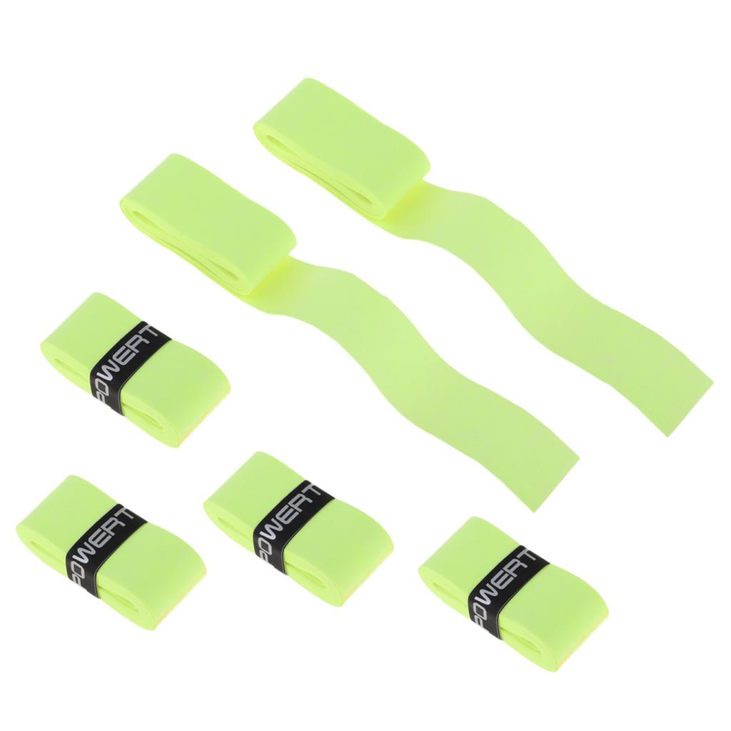 6 Pieces Anti-slip Sport Over Grip Sweatband Tennis Overgrip Tape Badminton Racket Squash Racquet Fishing Pole Grip - All Colors