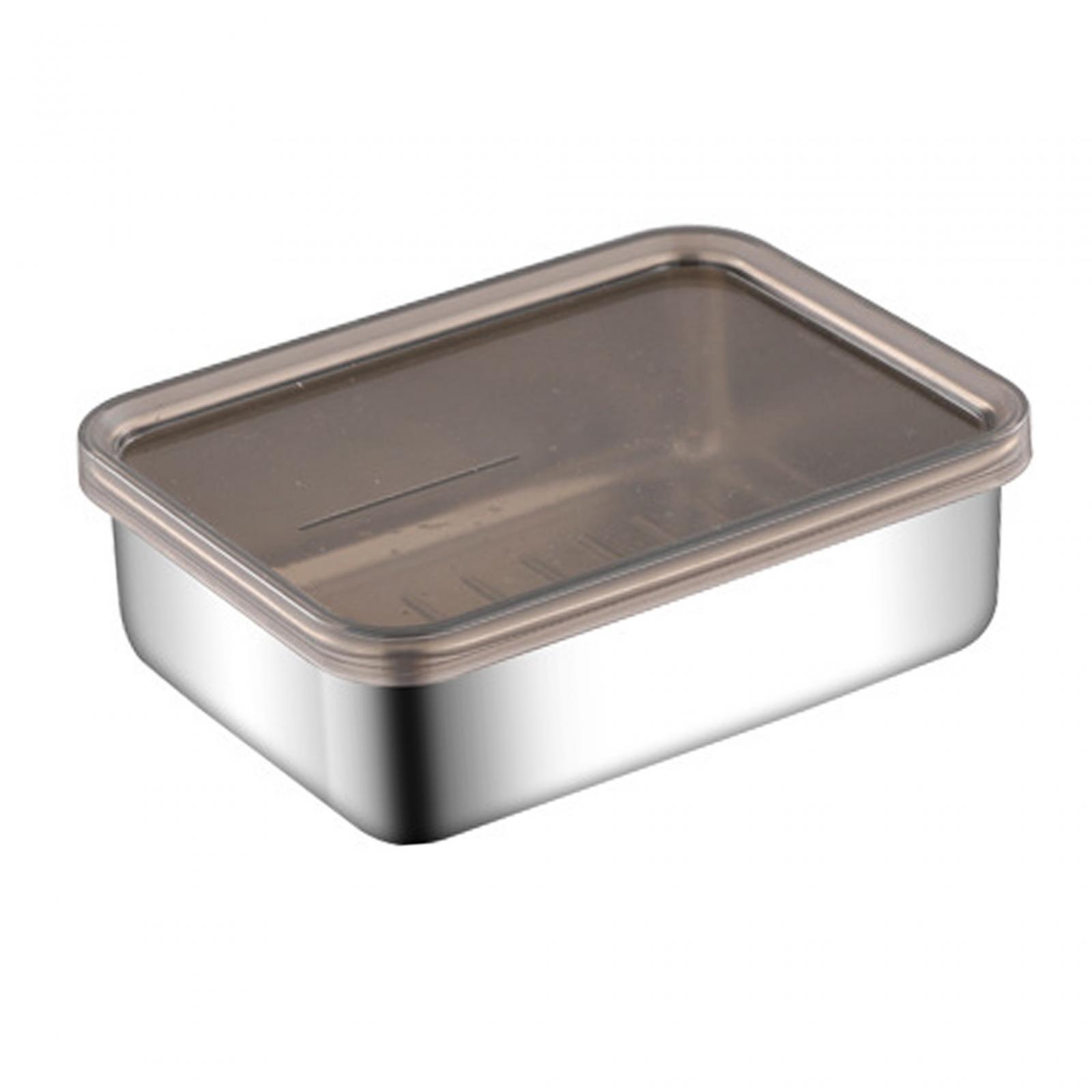 Stainless Steel Food Storage Container Bread Box for Picnic, Office, Travel