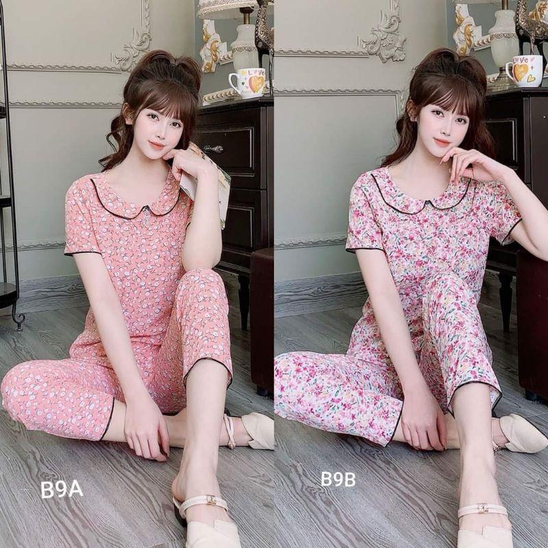 Đồ bộ mặc nhà bèo cổ sen v 6 màu ảnh thật