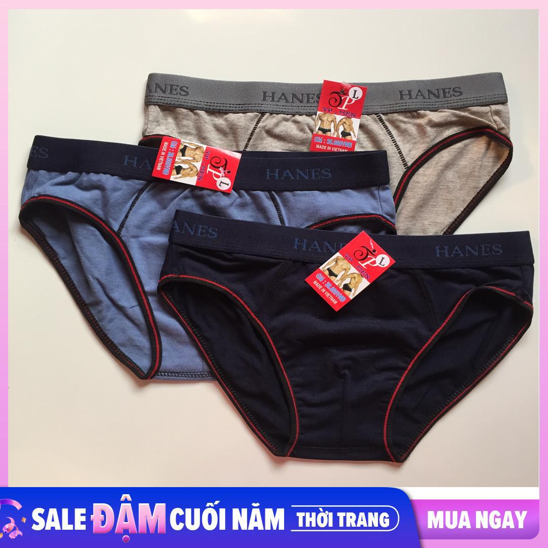 BỘ 3 Quần lót nam - Quần xì nam HN co giãn vải thun giá cực hot từ 30-75kg hàng xưởng