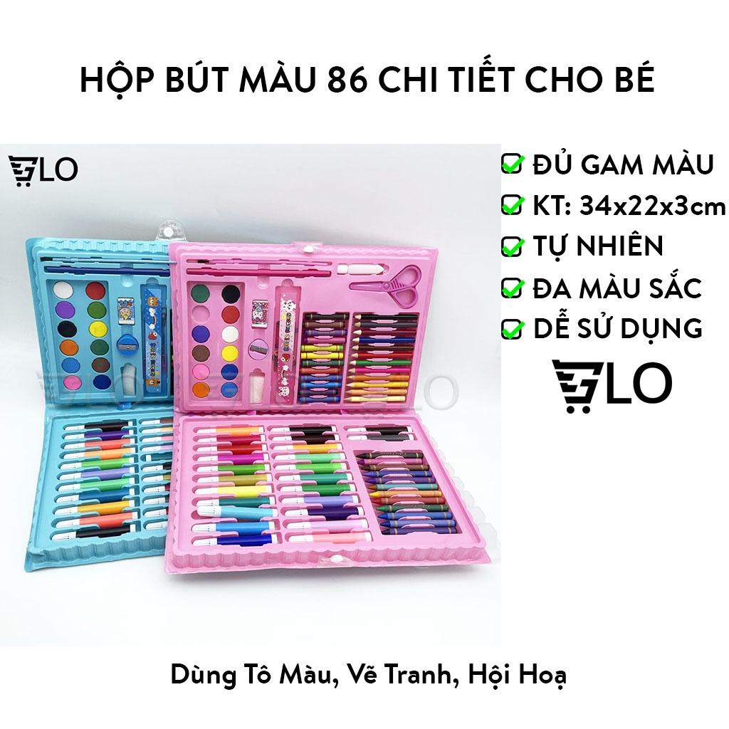 Hộp Bút Màu 86 Chi Tiết Cho Bé