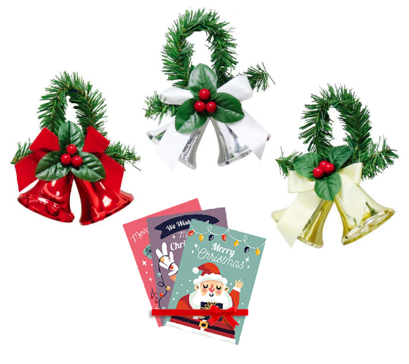 Chuông Treo Trang Trí Giáng Sinh Uncle Bills – Christmas Bell Decoration (Giao Màu Ngẫu Nhiên) - Tặng Kèm Thiệp
