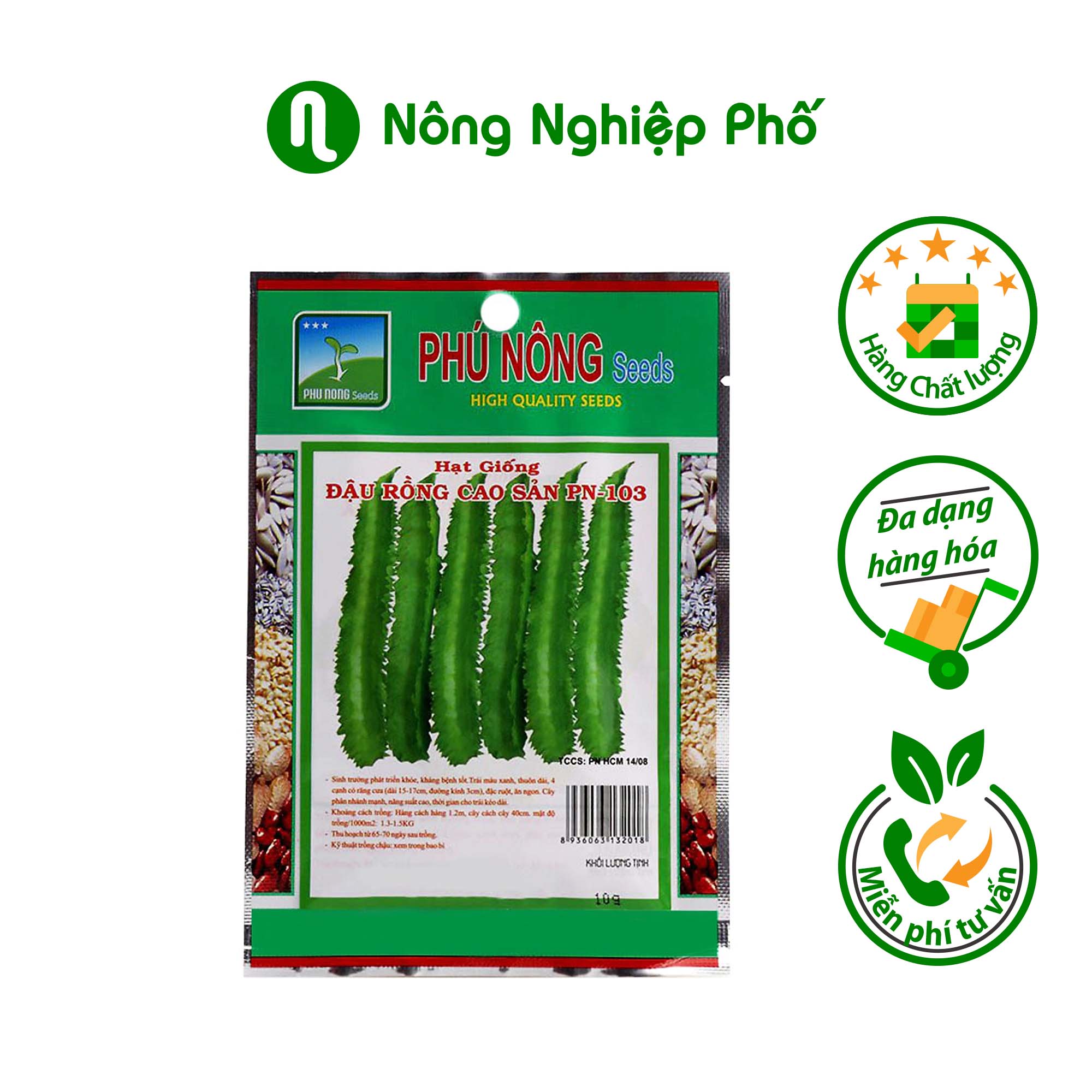 Hạt Giống Đậu Rồng Phú Nông Gói 10 Gram