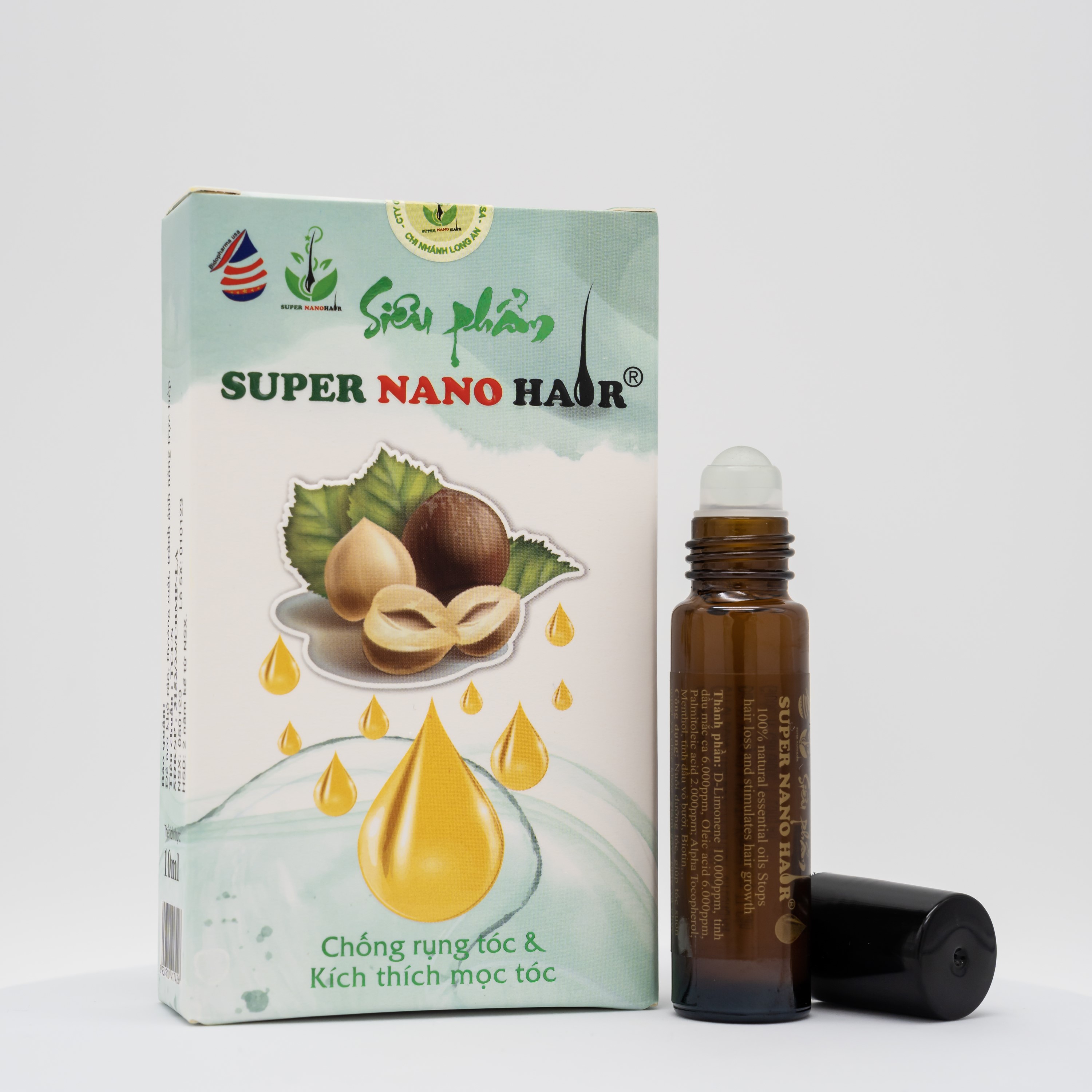 Serum kích thích mọc tóc Super Nano Hair (chai lăn 10 ml) - Kích thích mọc tóc, hạn chế rụng tóc