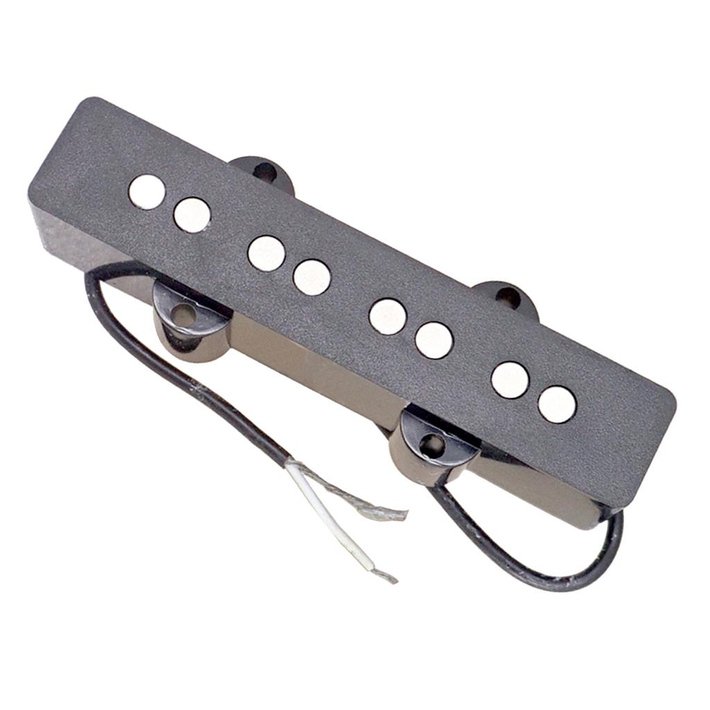 Pack of 2 Metal Electric Bass Open Pickups Black for JB Jazz Bass Part