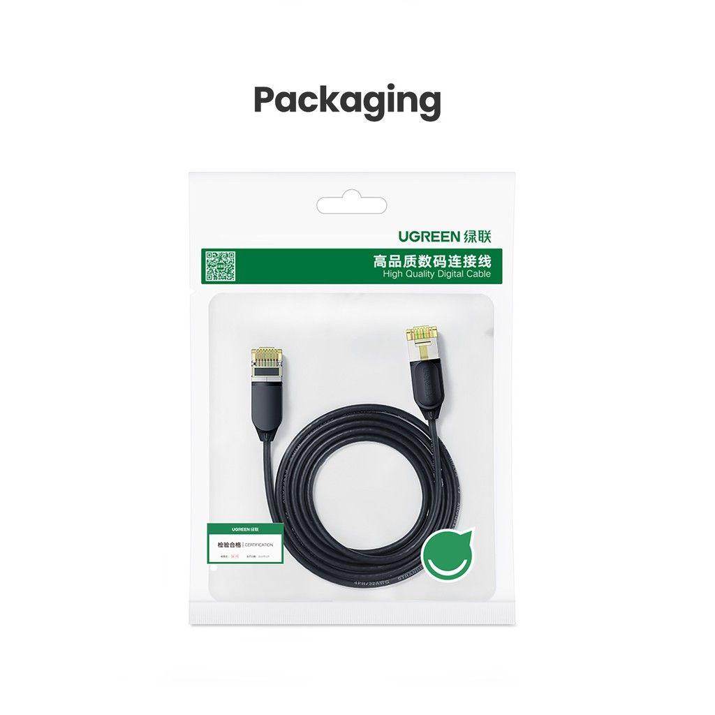 Ugreen UG80417NW149TK 2M 10Gbps màu đen cáp mạng CAT7 siêu mỏng nhỏ 0.38mm - HÀNG CHÍNH HÃNG