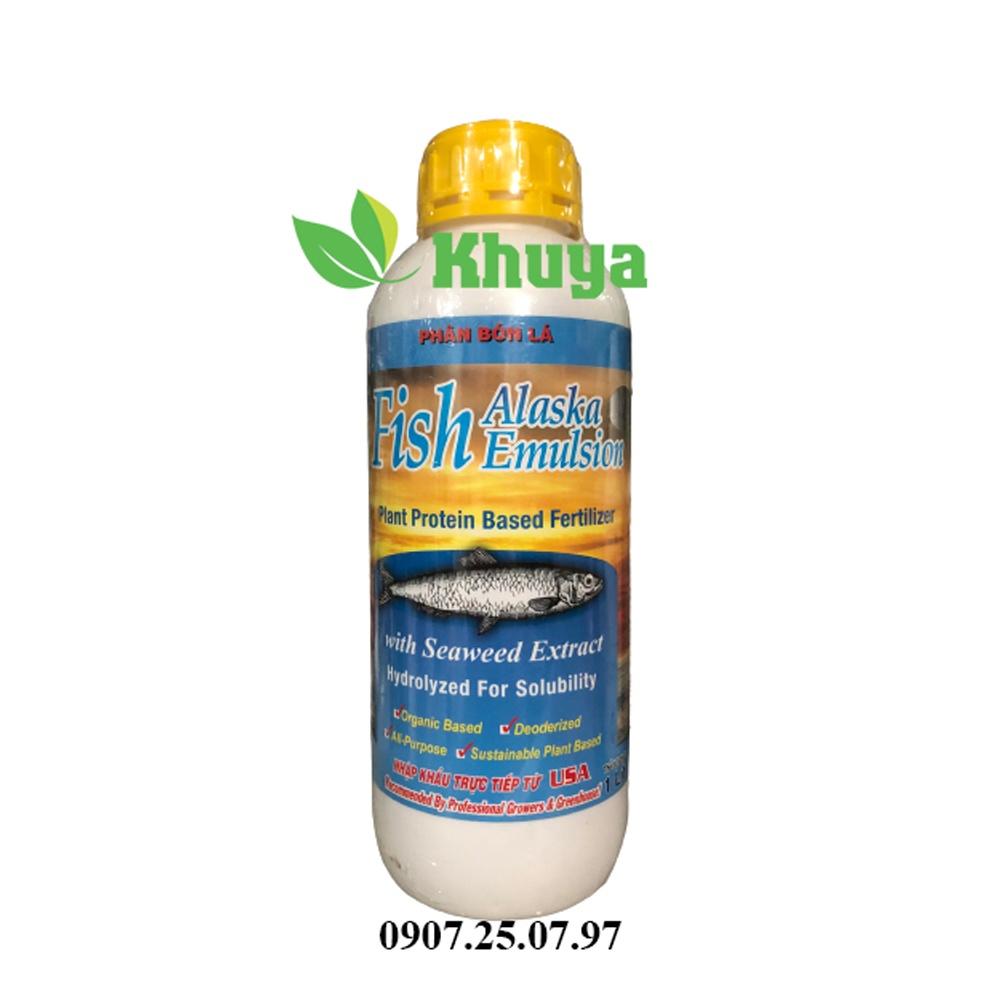 Phân bón lá Growmore Fish Alaska Emulsion 1 lít Cá và Tảo biển