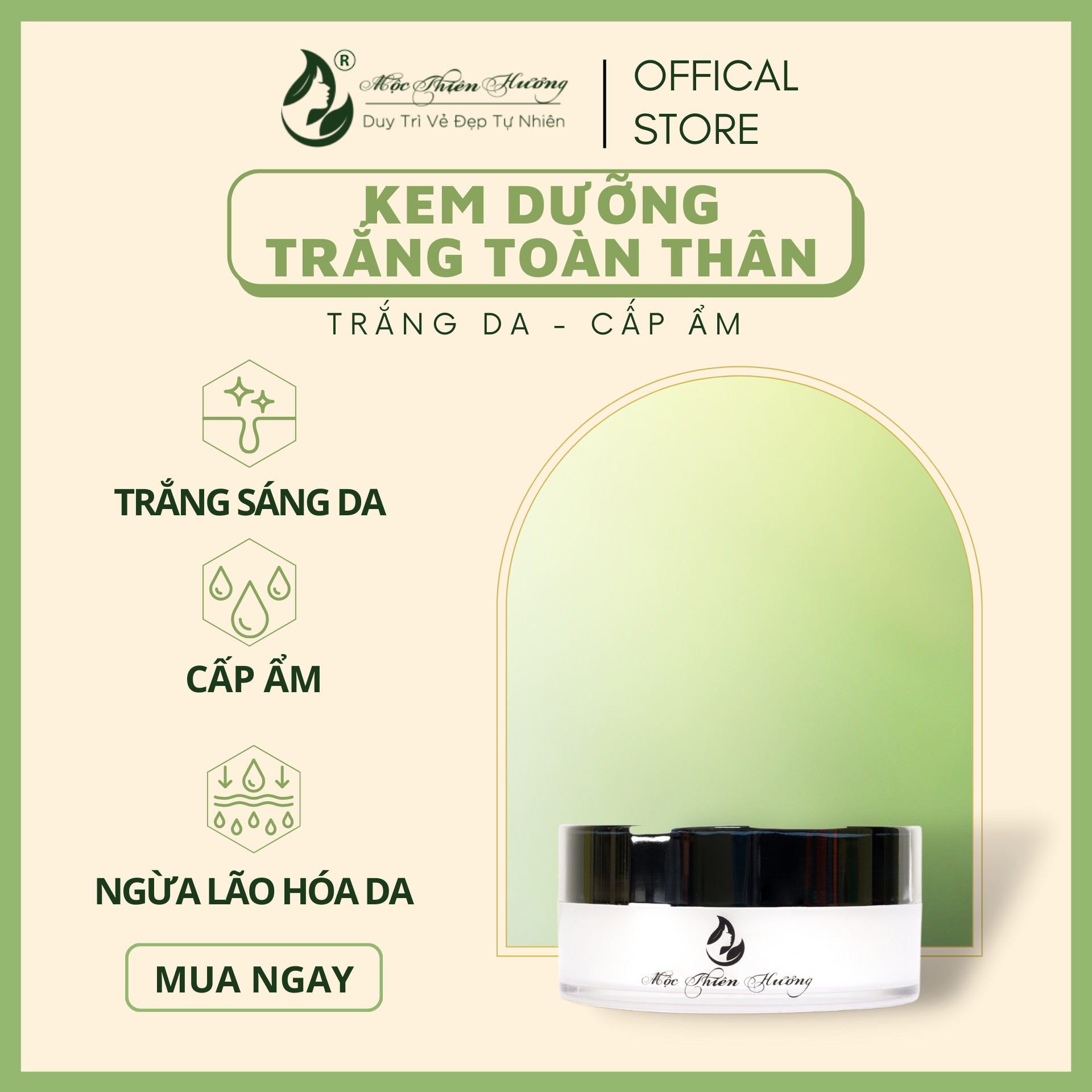 Kem Body Dưỡng Thể Trắng Da Sau 7 Ngày Whitening Body Lotion - Mộc Thiên Hương