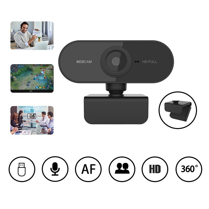 Webcam máy tính FullHD 1080p rõ nét - Thu hình cho máy tính, pc, TV, để bàn - Rõ nét - Chân thực
