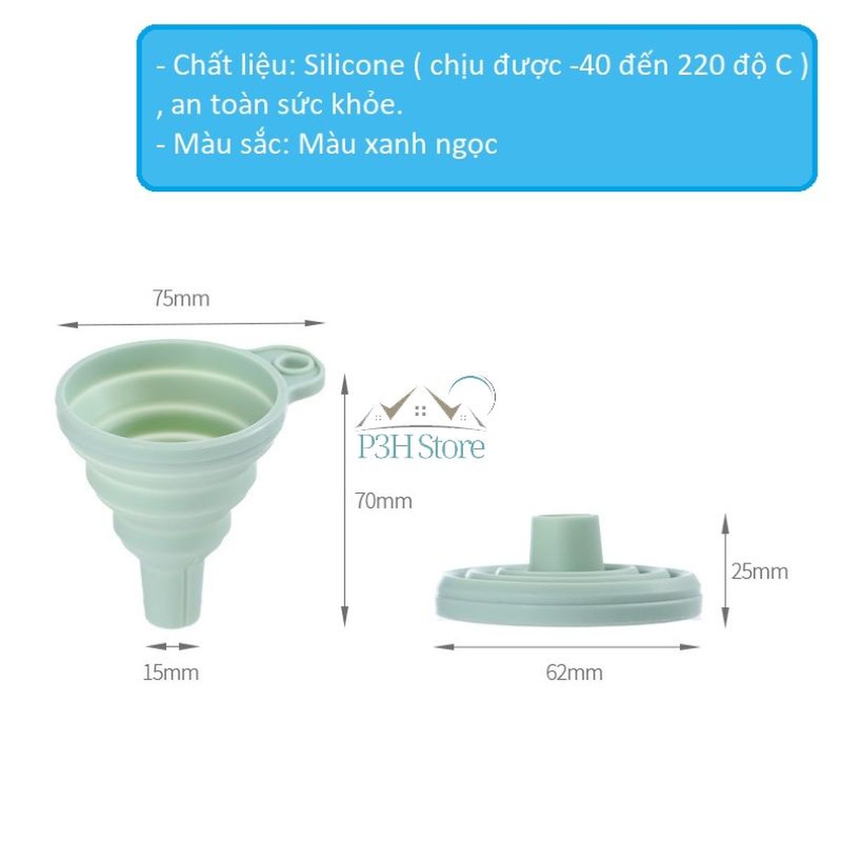 Phễu silicone có thể xếp gọn RY-350