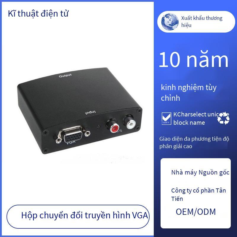 Bộ chuyển đổi VGA sang HDMI kiểu mới nhất VGA sang HDMI VGA + R/L sang HDMI với hộp chuyển đổi TV âm thanh