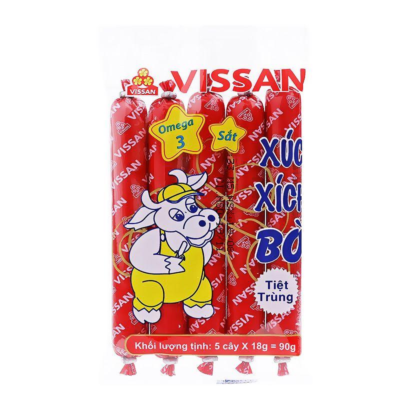Xúc Xích Tiệt Trùng Bò Vissan 90G - 8934572194411
