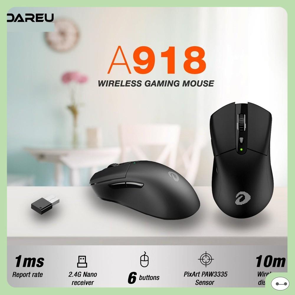 CHUỘT GAMING KHÔNG DÂY DAREU A918 ĐEN