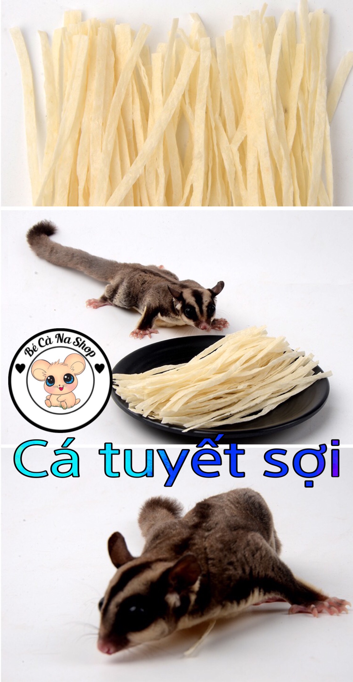 Cá tuyết sợi cho hamster ,thỏ bọ sóc. hàng nhập thái lan