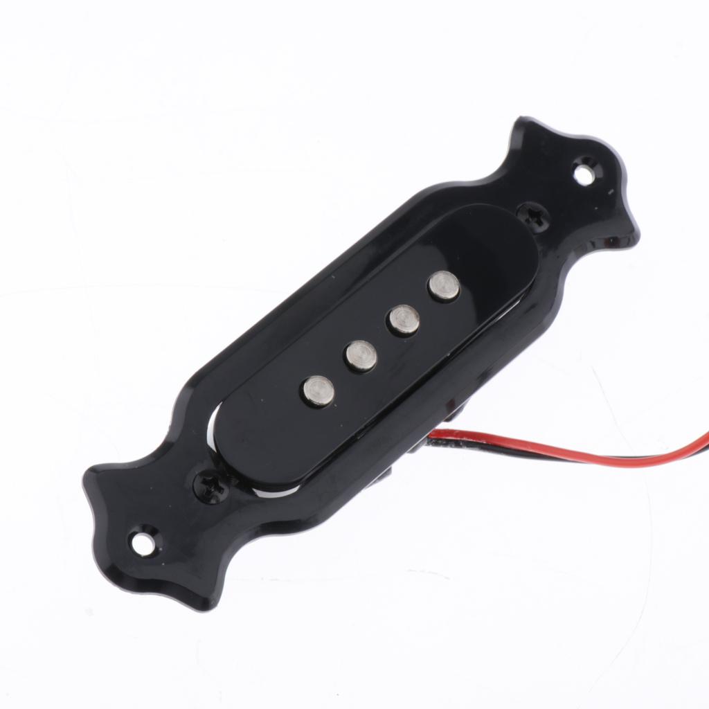 Sunnimix Nhựa Đơn Phối Xanh Soundhole Pickup Dây Điện Có Thể Tích Màu Núm Ty Cho 4 Dây Đàn Guitar Điện Phần