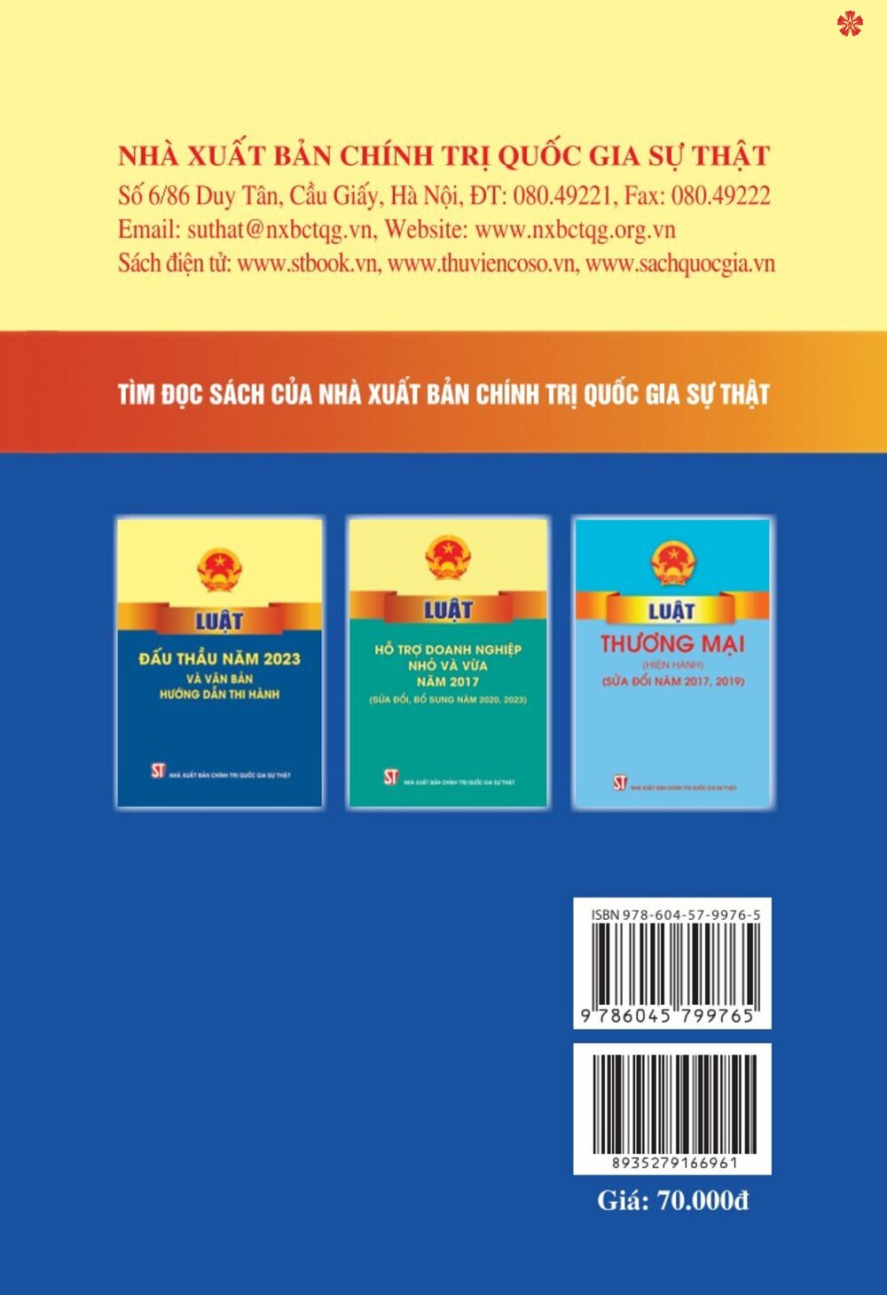 Luật doanh nghiệp năm 2020 (Sửa đổi, bổ sung năm 2022) bản in 2024