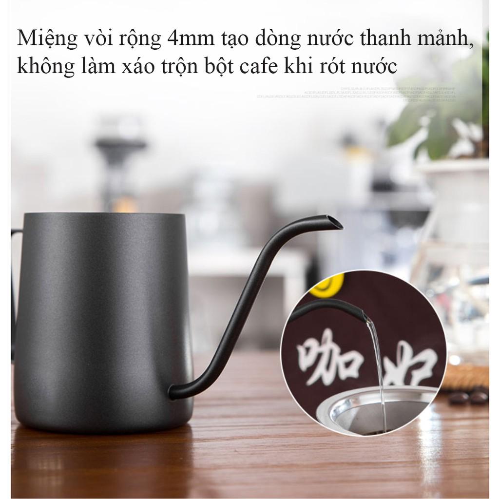 Ấm pha trà, cafe cổ ngỗng Inox 304 AnShin - 350ml không nắp