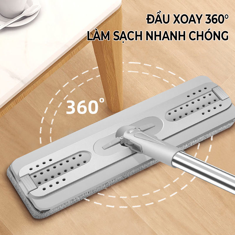 Cây lau nhà tự vắt thông minh,bông lau to, dày mềm mại- K1400