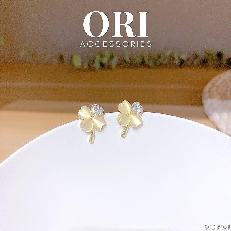 Bông tai nữ dáng nhỏ bông hoa Verity xinh xắn đáng yêu ORI ACCESSORIES B408