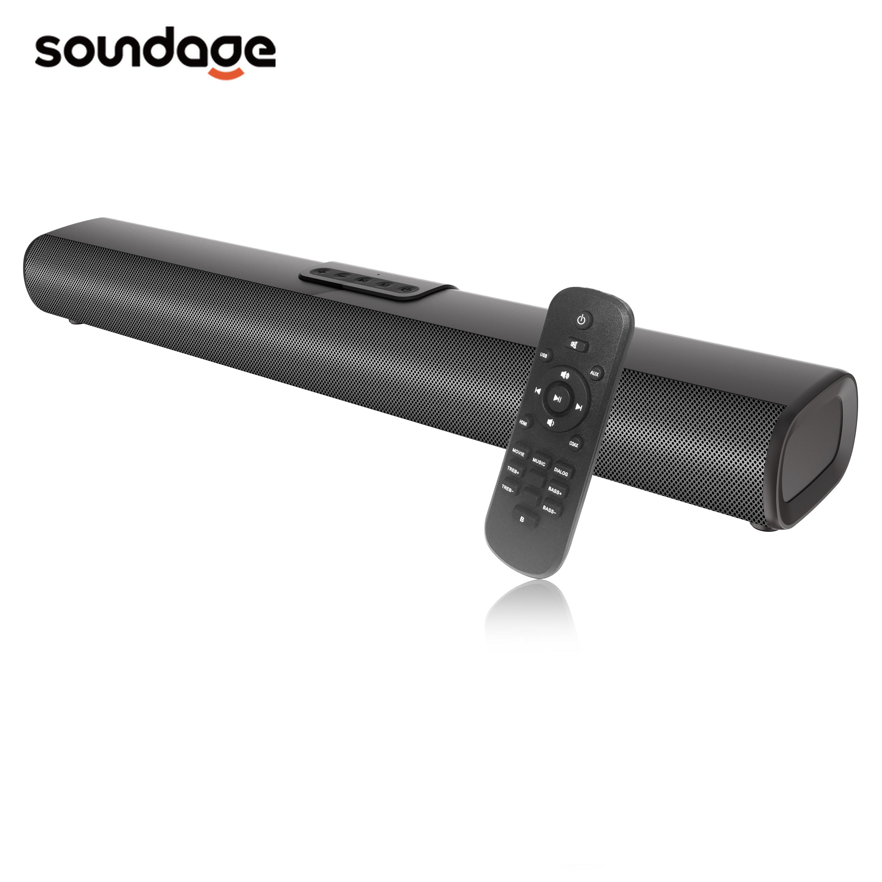 Soundage 50W High Power Home Nhà hát Hệ thống âm thanh Tường gắn trên tường Bluetooth Loa loa TV thanh âm thanh Subwofer Màu sắc: S20L