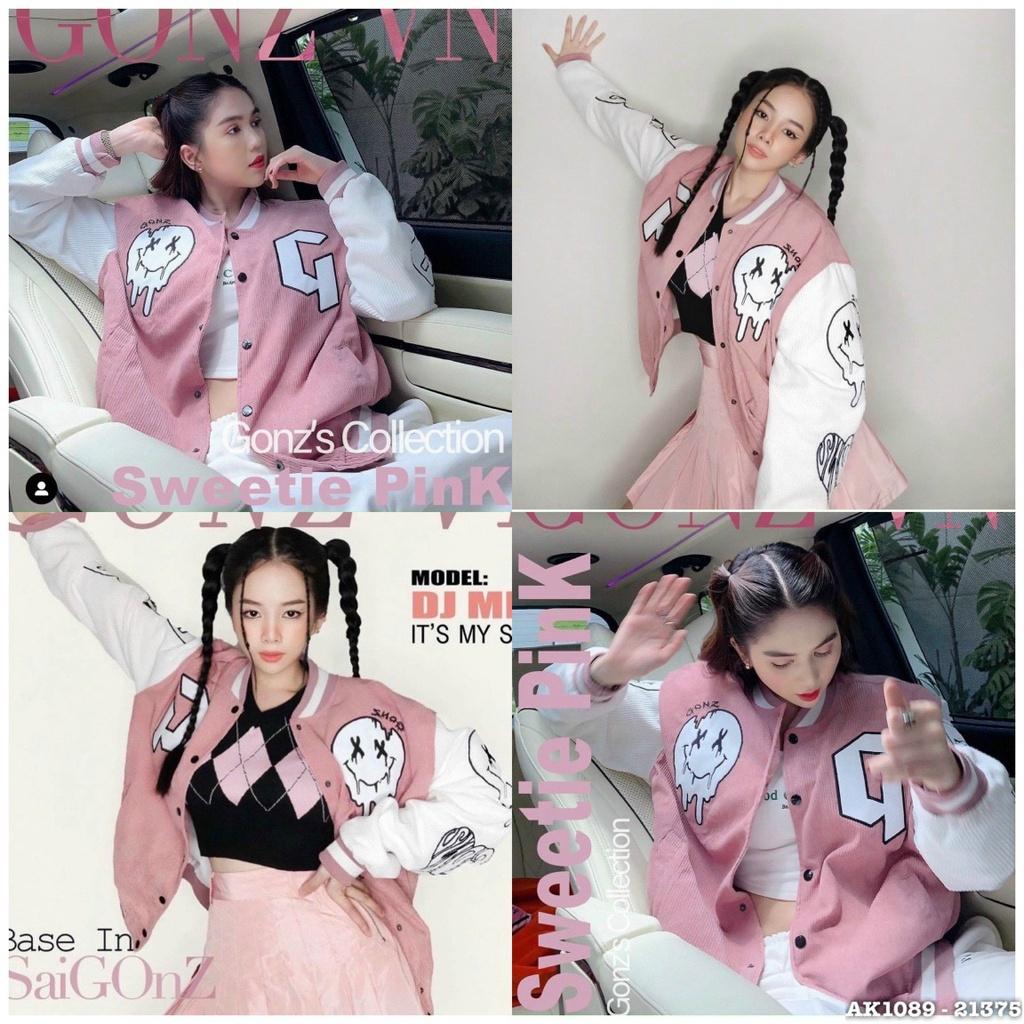 Áo Khoác Nữ Bomber Ko Nón Form Rộng Gài Nút. Áo Khoác Nữ Phong Cách Cá Tính Form Rộng