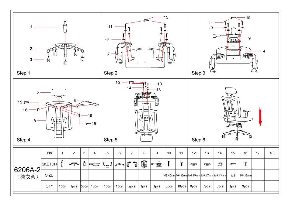 Ghế công thái học Ergonomic GOVI Felix F6206A-2 - Tựa đầu, tựa tay 3D, lưng ngả tựa êm ái