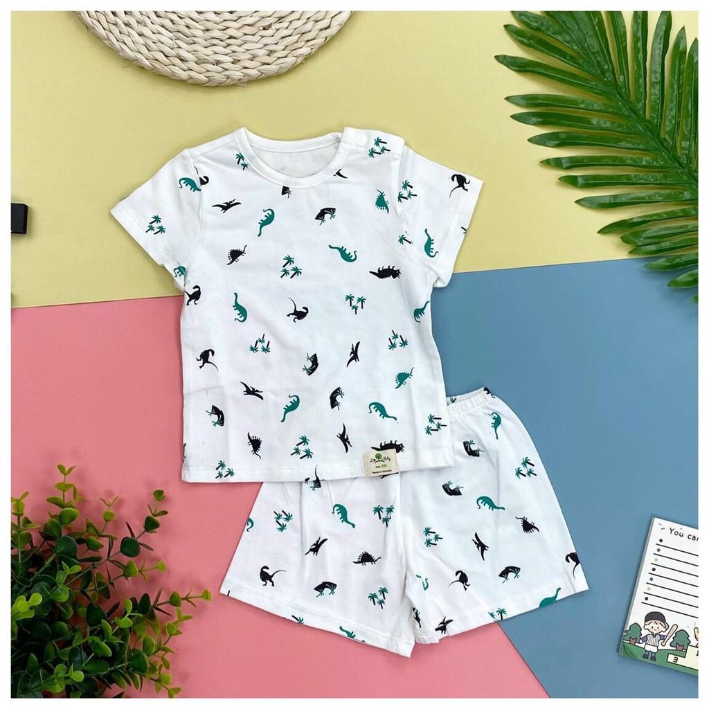 BỘ COTTON SƠ SINH CÚC VAI CỘC TAY CHO BÉ TRAI BÉ GÁI 3-18M