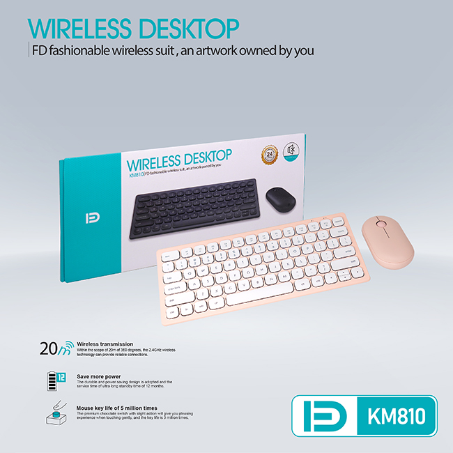 Bộ Phím Chuột Mini Không Dây FD KM810 - HN