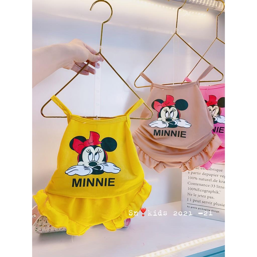 Bộ quần áo bé gái 2 dây mickey