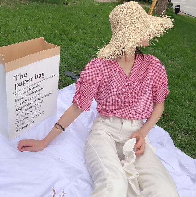 Áo sơ mi nhún ngực