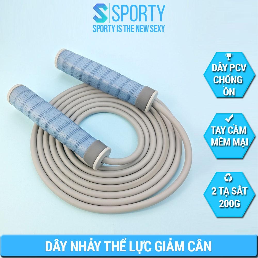 Dây nhảy thể lực SPORTY TS85 hỗ trợ giảm cân tập boxing, thể hình