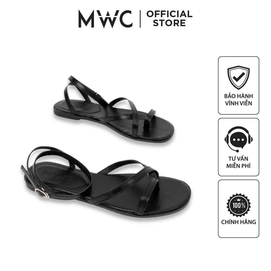 GIÀY SANDAL NỮ THỜI TRANG MWC- SANDAL QUAI DÂY XỎ NGÓN ĐẾ BỆT SIÊU XINH NUSD- 2871