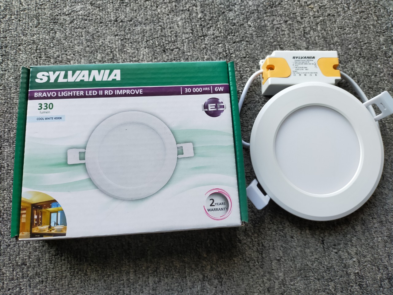 ĐÈN LED ÂM TRẦN SYLVANIA DOWNLIGHT BRAVO LIGHTER LED II RD 6W ÁNH SÁNG TRUNG TÍNH 4000K 220-240V 30000H - HÀNG CHÍNH HÃNG