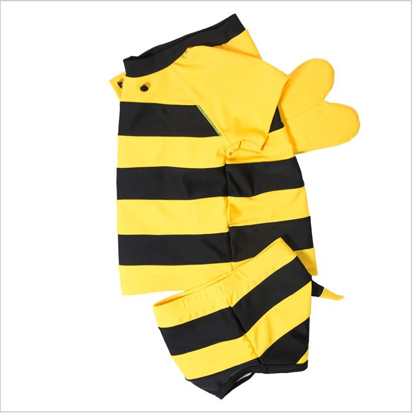 Bộ đồ bơi cho bé con ong vàng cộc tay cho cả bé trai và bé gái gồm áo và quần